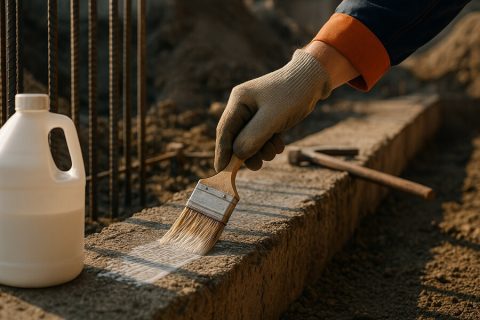 تصویر اجرای چسب بتن در پروژه ساختمانی - اتصال بتن قدیم به جدید با چسب بتن اینترلوکس
